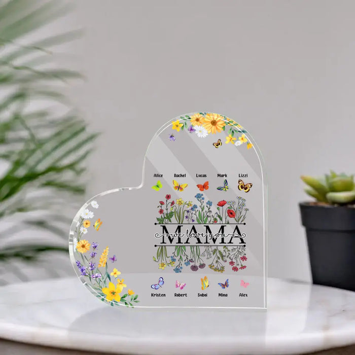 Mama We Love You - Personalized Acrylic Plaque Custom Gift For Mom, Grandma, Mothers Day Gift