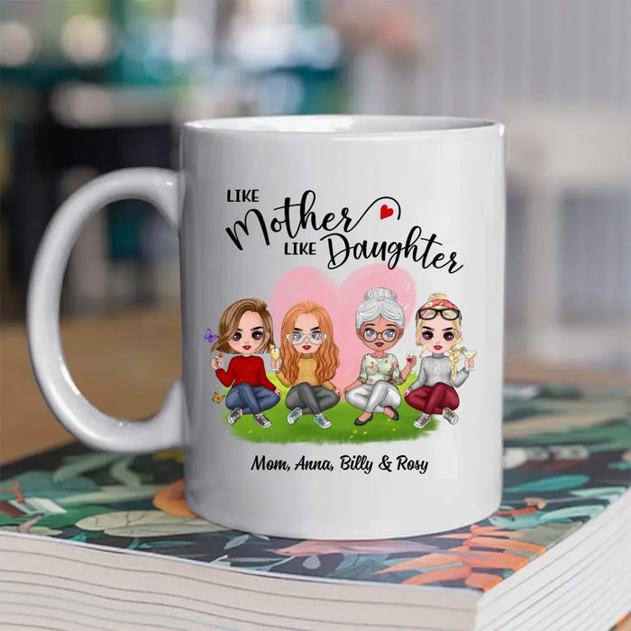 Like Mother Like Daughter - Personalized Gifts Custom Mug For Mom, Mother's Day Gift