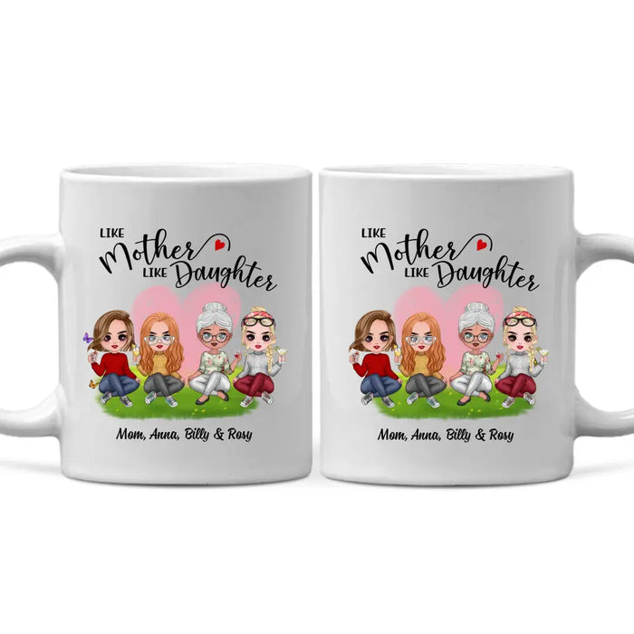 Like Mother Like Daughter - Personalized Gifts Custom Mug For Mom, Mother's Day Gift