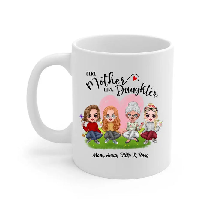 Like Mother Like Daughter - Personalized Gifts Custom Mug For Mom, Mother's Day Gift