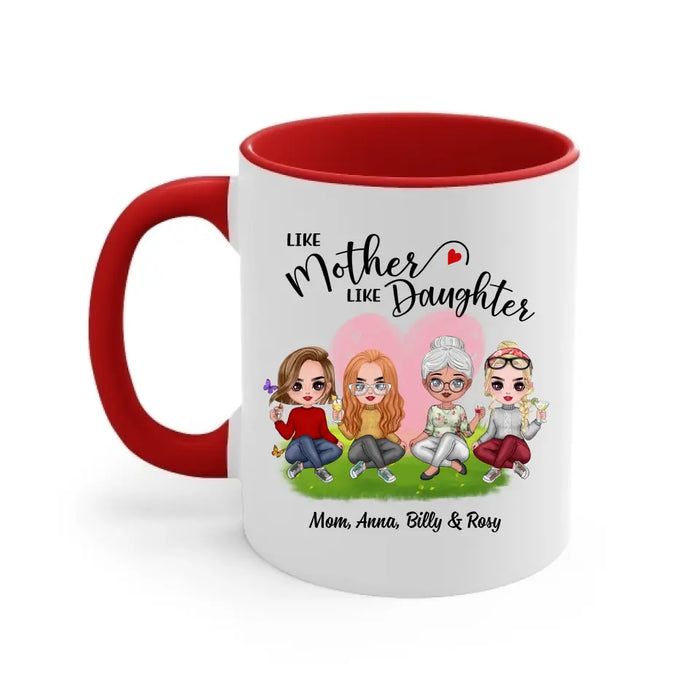 Like Mother Like Daughter - Personalized Gifts Custom Mug For Mom, Mother's Day Gift