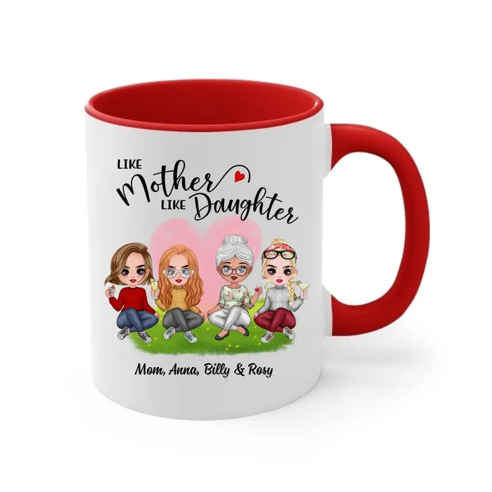 Like Mother Like Daughter - Personalized Gifts Custom Mug For Mom, Mother's Day Gift