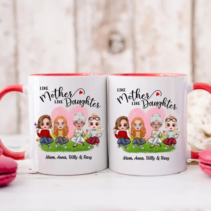 Like Mother Like Daughter - Personalized Gifts Custom Mug For Mom, Mother's Day Gift