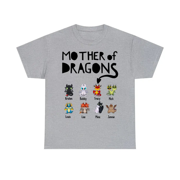 Mother Of Dragons - Personalized Baby Dragons Children's Names Shirt For Mother, Unique Gift for Mom