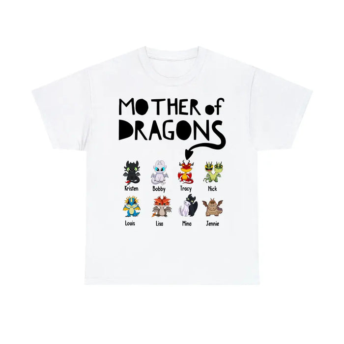 Mother Of Dragons - Personalized Baby Dragons Children's Names Shirt For Mother, Unique Gift for Mom