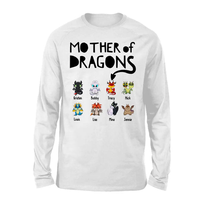 Mother Of Dragons - Personalized Baby Dragons Children's Names Shirt For Mother, Unique Gift for Mom