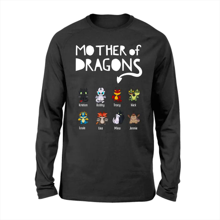 Mother Of Dragons with Children's Names - Personalized Gifts Custom Baby Dragons Shirt For Mom, Unique Gift for Mom