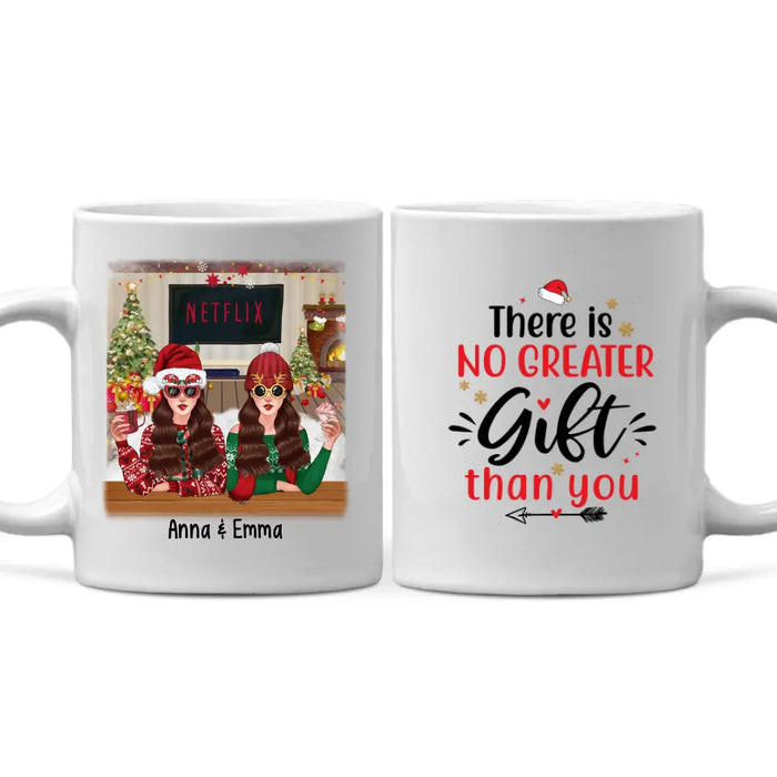 Personalized Mug, Up To 4 Girls, Christmas Besties, Christmas Gift For Sisters, Best Friends