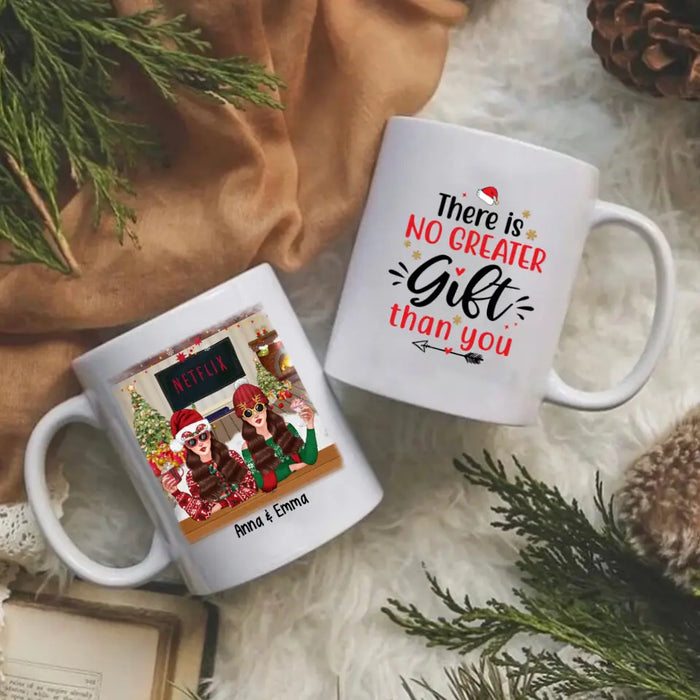 Personalized Mug, Up To 4 Girls, Christmas Besties, Christmas Gift For Sisters, Best Friends