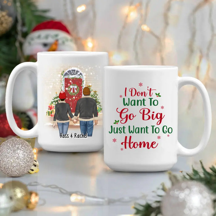 Personalized Mug, All Hearts Come Home For Christmas, Couple Holding Hands, Christmas Gift For Couples