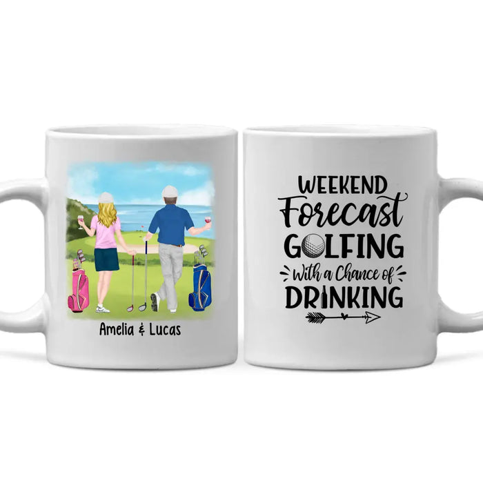 Personalized Mug, Golf Drinking Partners - Couple And Friends Gift, Gift For Golfers