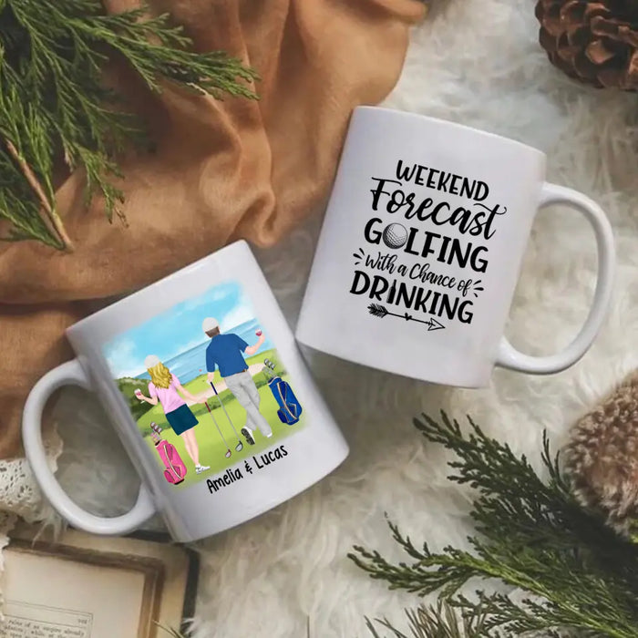 Personalized Mug, Golf Drinking Partners - Couple And Friends Gift, Gift For Golfers