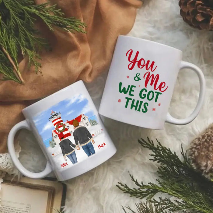 Personalized Mug, Christmas Is Wherever With You, Christmas Gift For Husband, Wife, Couple
