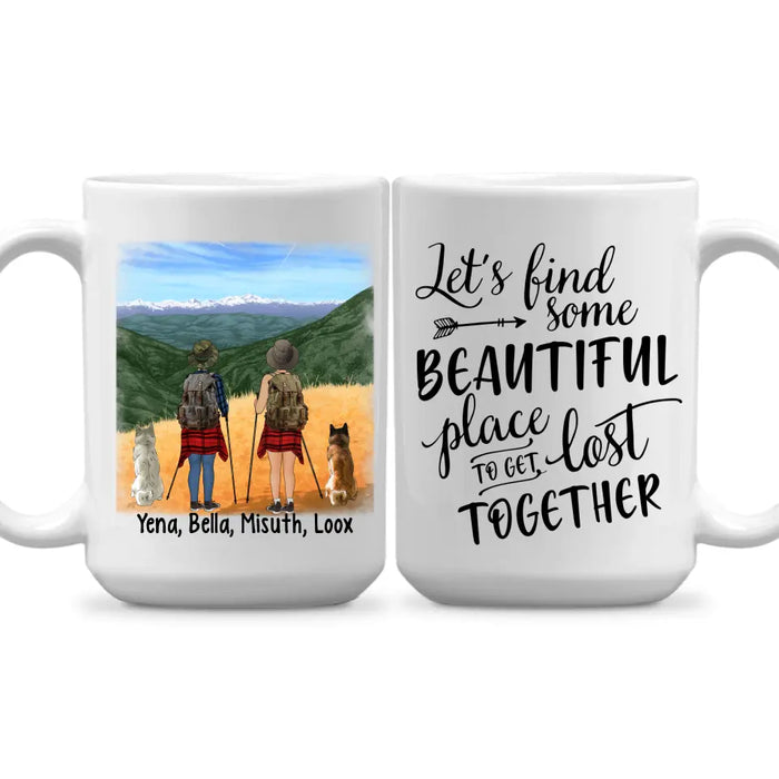 Personalized Mug, Hiking Women - Hiking Partners For Life, Gift For Hikers