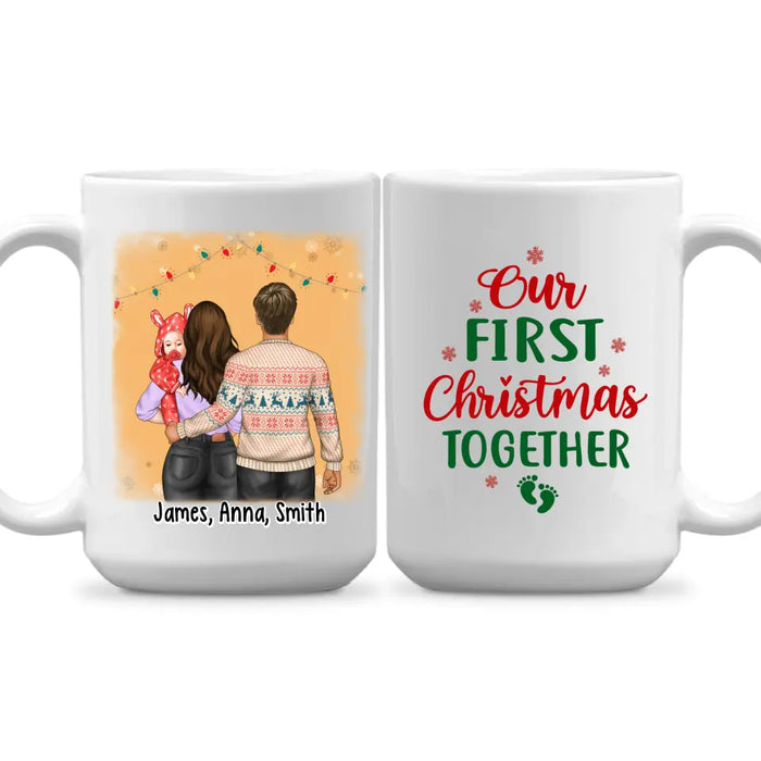 Personalized Mug, Baby First Christmas - Our First Christmas Together, Christmas Gift For Family