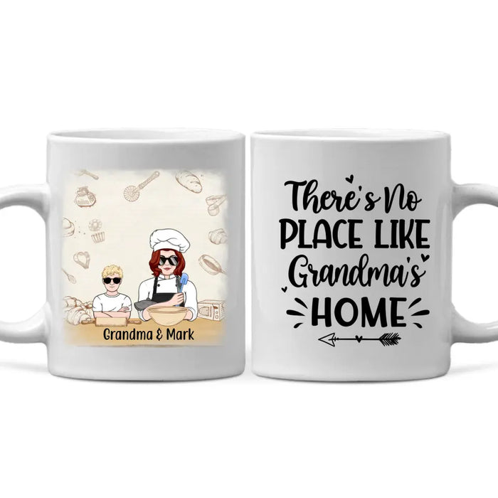 Personalized Mug, There's No Place Like Grandma's Home, Gift For Grandmother, Mother, Family