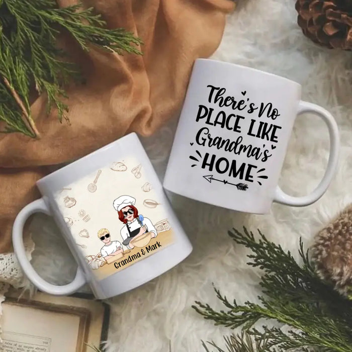 Personalized Mug, There's No Place Like Grandma's Home, Gift For Grandmother, Mother, Family