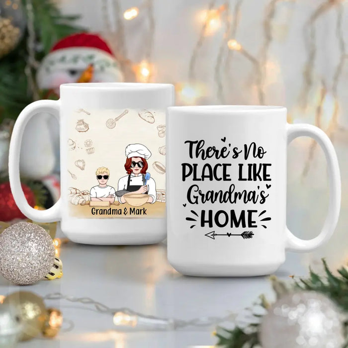 Personalized Mug, There's No Place Like Grandma's Home, Gift For Grandmother, Mother, Family