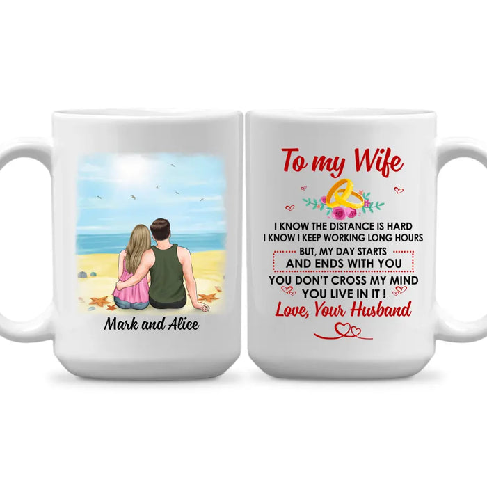 To My Wife You Live In My Mind - Personalized Mug For Couples, For Her