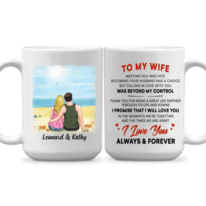 To My Wife Thank You For Being A Great Life Partner - Personalized Mug For Couples, Her