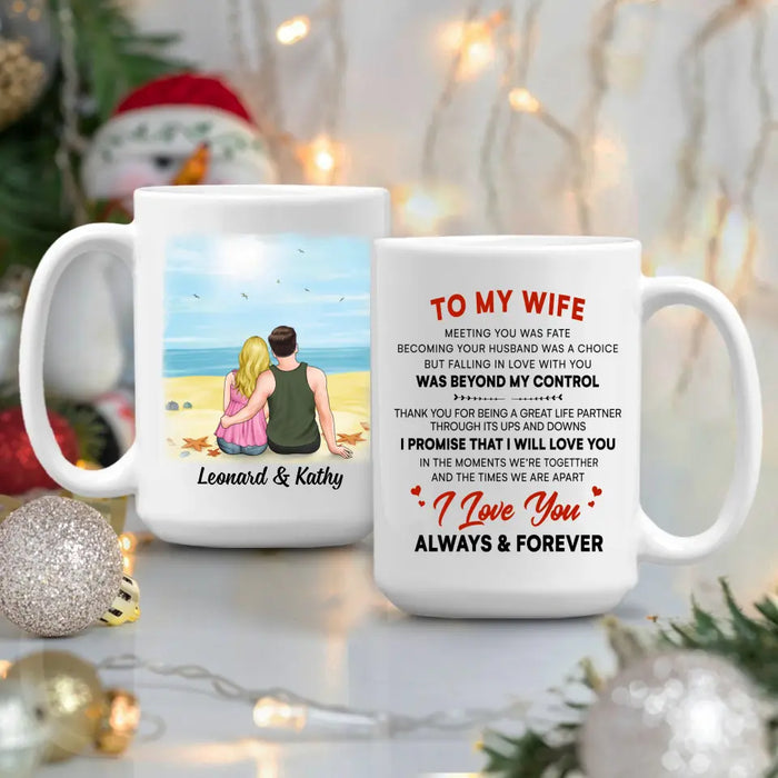 To My Wife Thank You For Being A Great Life Partner - Personalized Mug For Couples, Her