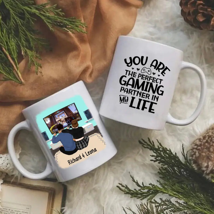 You Are The Perfect Gaming Partner - Personalized Mug For Couples, Friends, Games