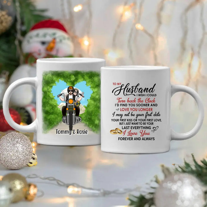 To My Husband - Personalized Gifts Custom Motorcycle Mug For Him For Couples For Him, Motorcycle Lovers