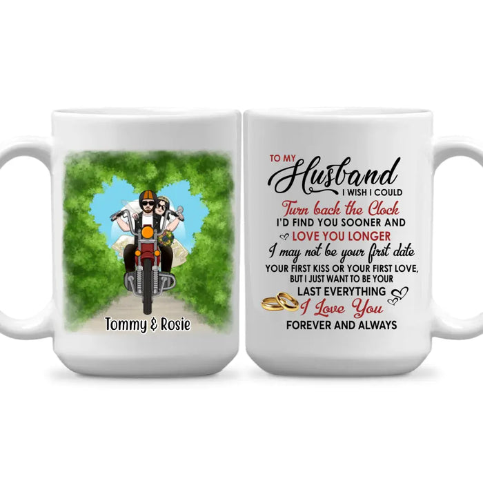 To My Husband - Personalized Gifts Custom Motorcycle Mug For Him For Couples For Him, Motorcycle Lovers