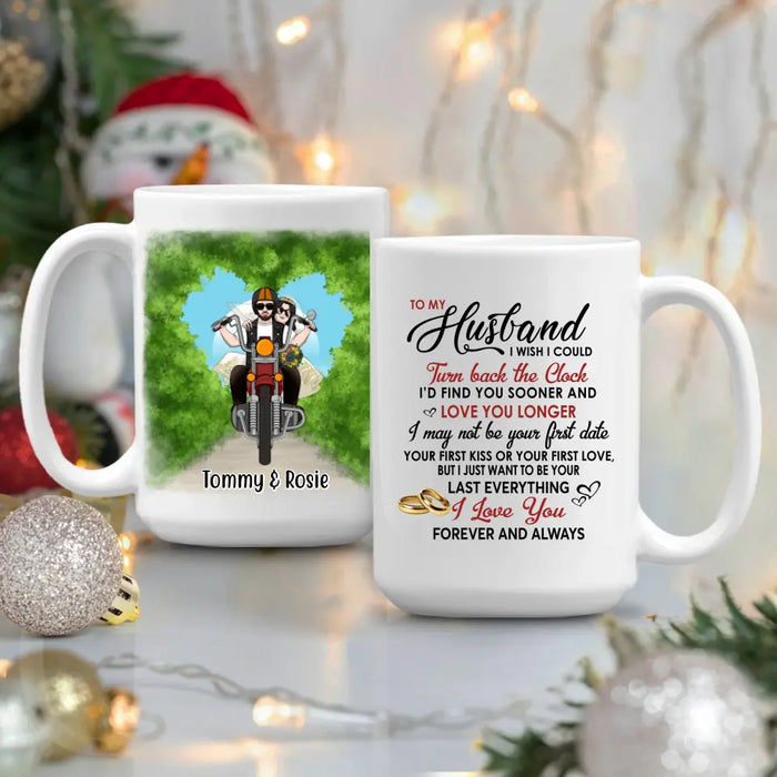 To My Husband - Personalized Gifts Custom Motorcycle Mug For Him For Couples For Him, Motorcycle Lovers