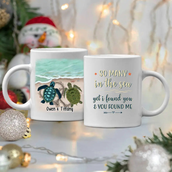 So Many In The Sea - Personalized Mug For Couples, Him, Her, Turtle