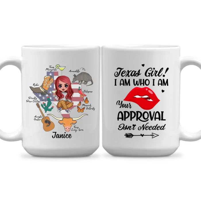 I'm Not Yelling I'm A Texas Girl - Personalized Mug For Her, Texas