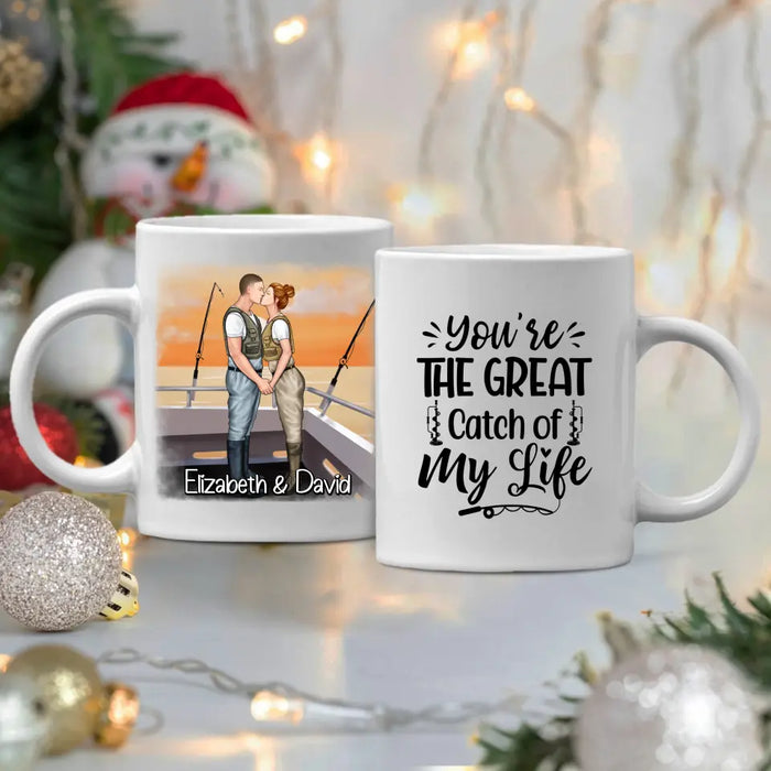 Fishing Partners For Life - Personalized Mug For Couples, Fishing