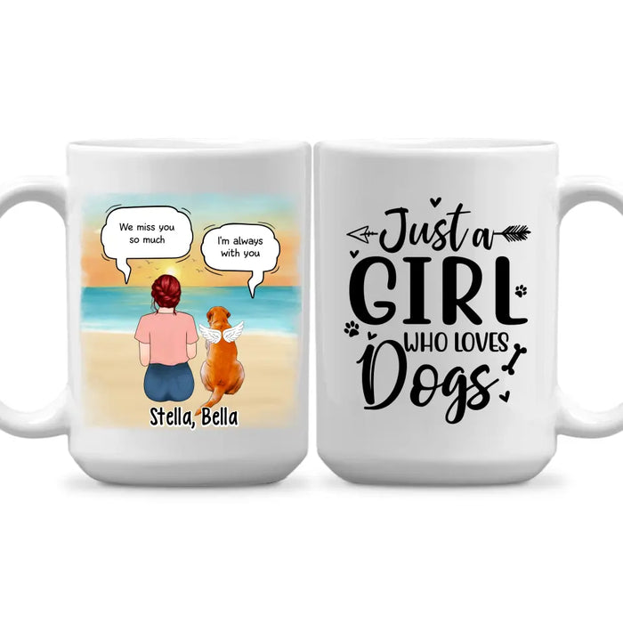 Up To 4 Dogs In Conversation With Dog Mom - Custom Mug For Dog Mom, Memorial