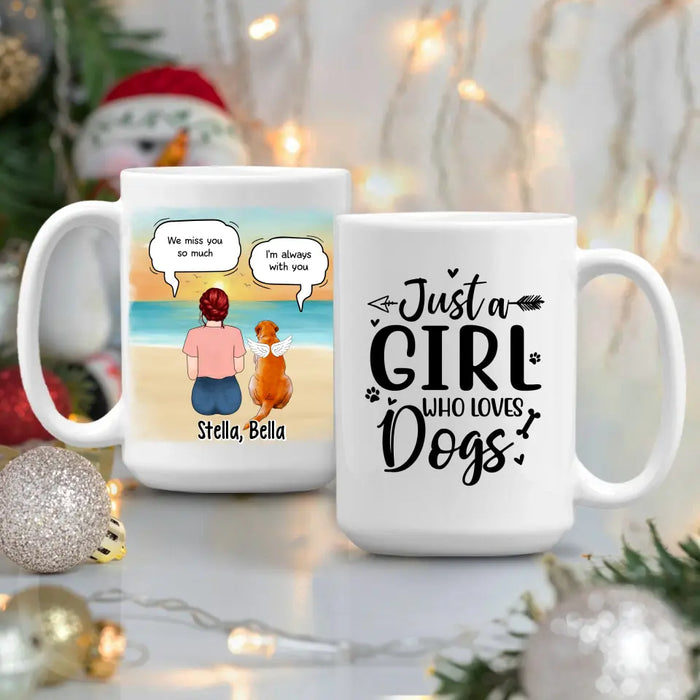Up To 4 Dogs In Conversation With Dog Mom - Custom Mug For Dog Mom, Memorial