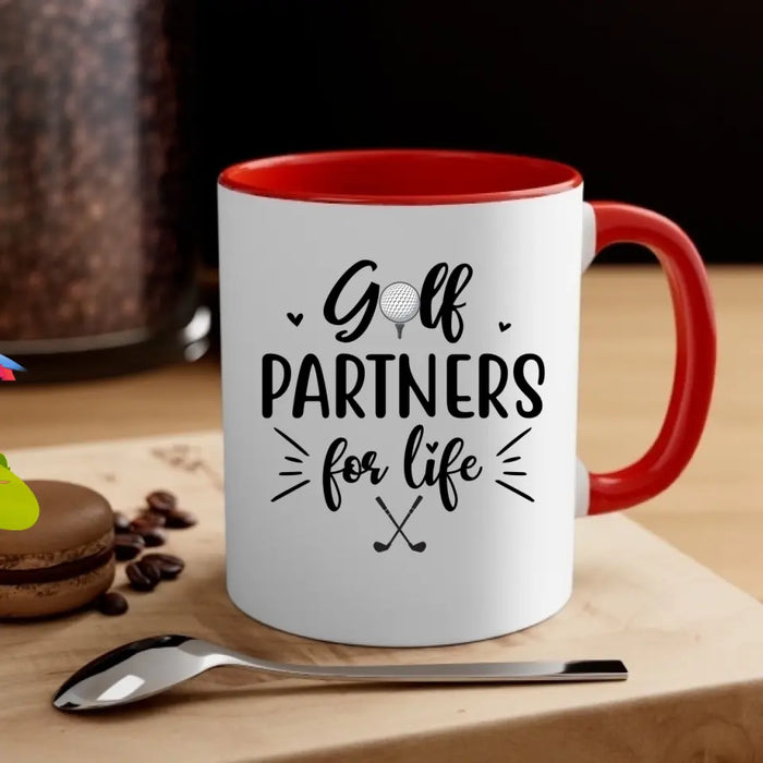 Golf Partners For Life - Personalized Mug For Couples, Him, Her, Friends, Golf