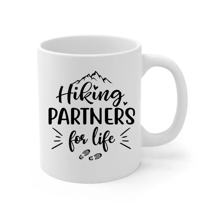 Hiking Partners For Life - Personalized Mug For Couples, Him, Her, Hiking