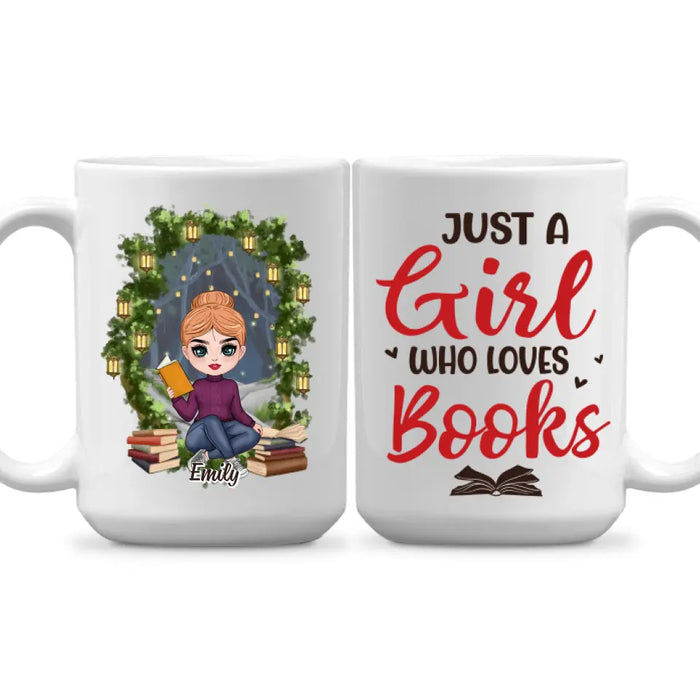 Just A Girl Who Loves Books - Personalized Mug For Her, Book