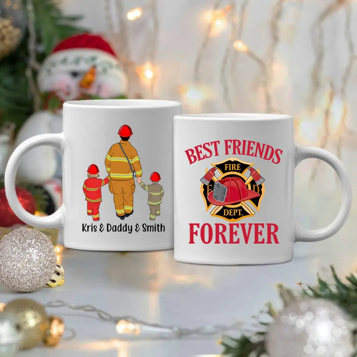 Best Fiends Forever - Personalized Gifts Custom Firefighters Mug for Family, Firefighters