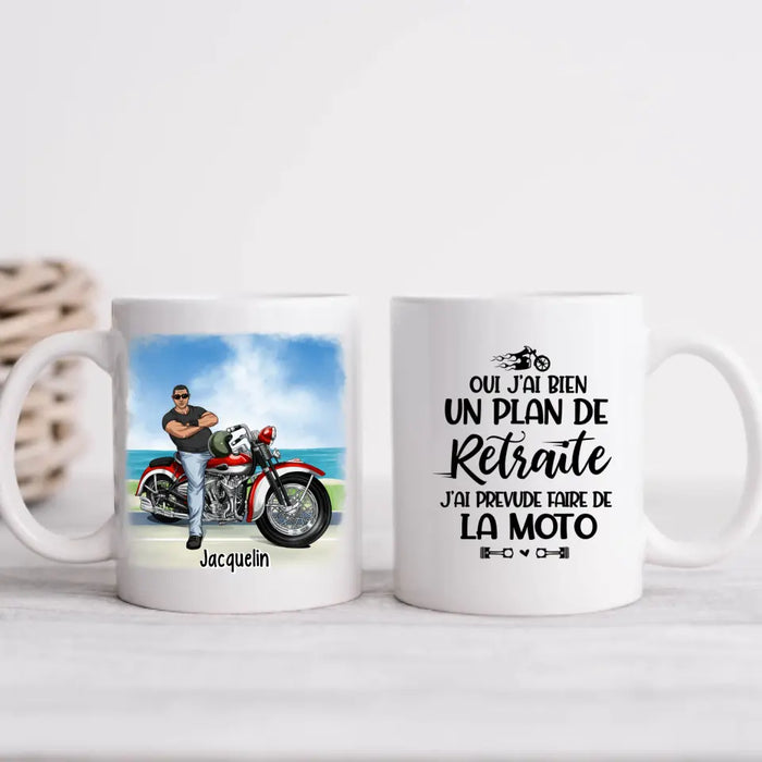 J'ai Prevude Faire De La Moto - Personalized Mug For Grandpa, Motorcycle Lovers