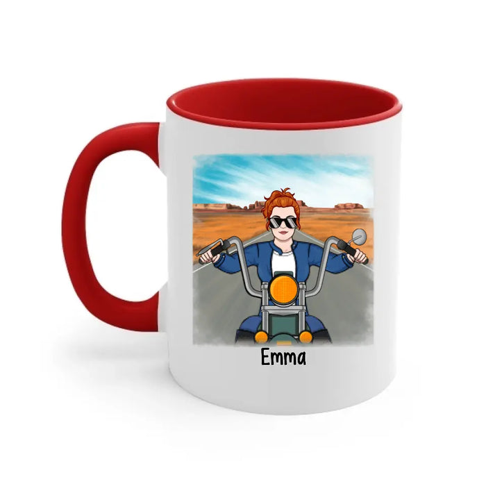 Les Vraies Princesses Font De La Moto - Personalized Mug For Her, Motorcycle Lovers