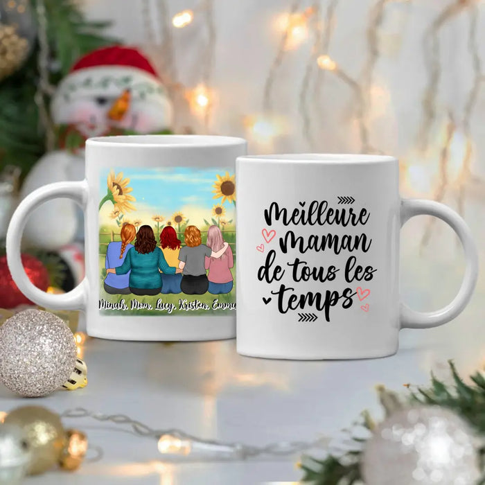 Meilleure Maman De Tous Les Temps - Personalized Mug For Her, Mom, Mother's Day