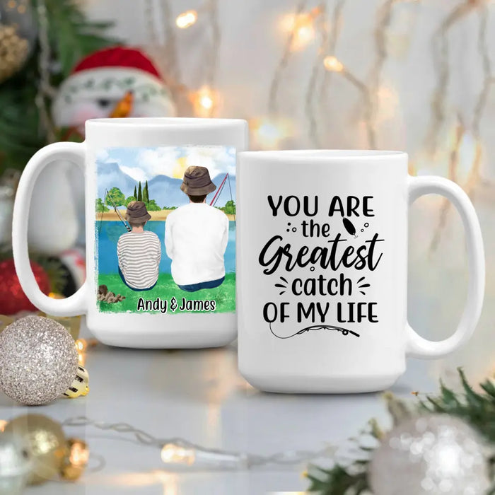 You Are the Greatest Catch - Personalized Gifts Custom Fishing Mug