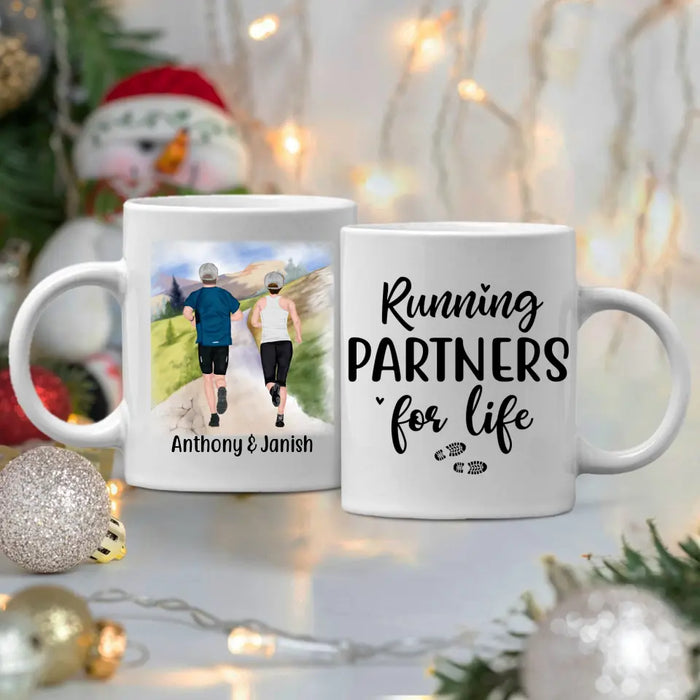 Running Partners For Life - Personalized Mug For Couples
