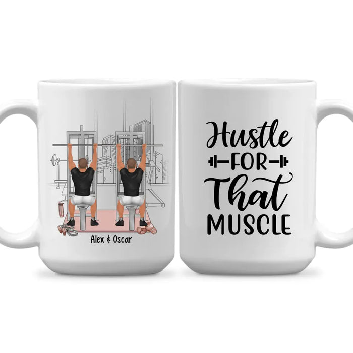 Training Partners for Life - Personalized Gifts Custom Gym Mug for Couples, for Him, Gym Lovers