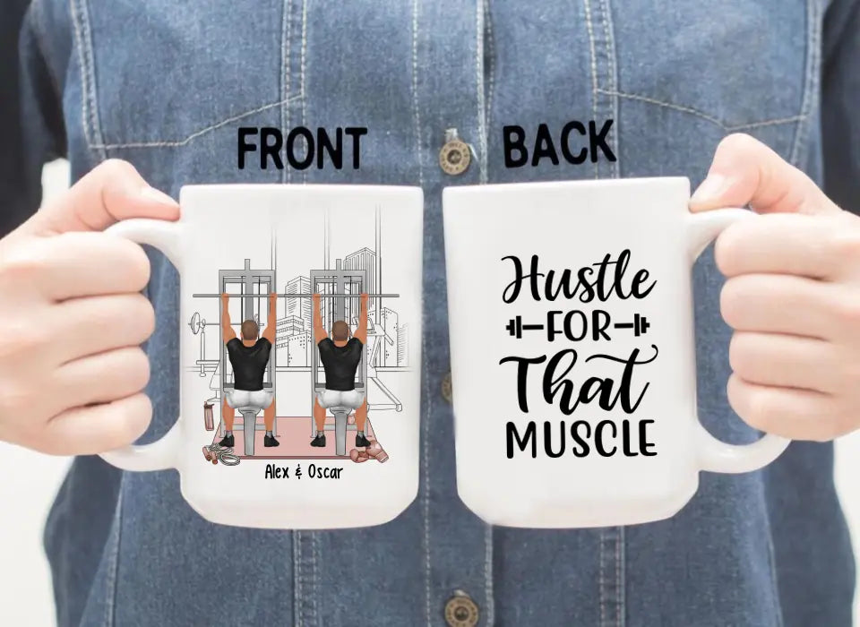 Training Partners for Life - Personalized Gifts Custom Gym Mug for Couples, for Him, Gym Lovers