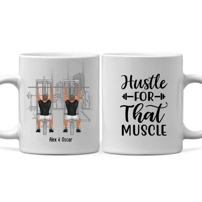 Training Partners for Life - Personalized Gifts Custom Gym Mug for Couples, for Him, Gym Lovers