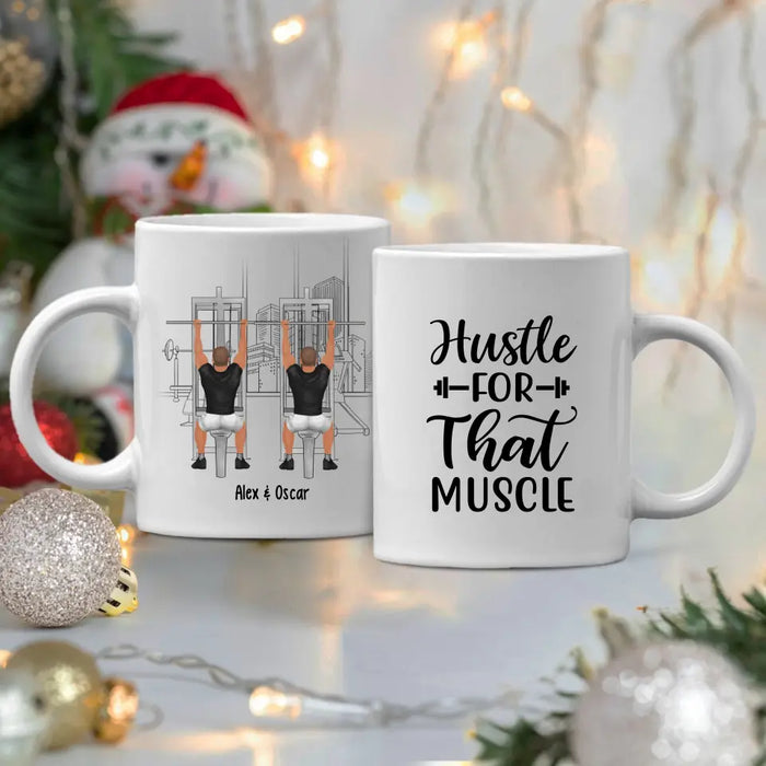 Training Partners for Life - Personalized Gifts Custom Gym Mug for Couples, for Him, Gym Lovers