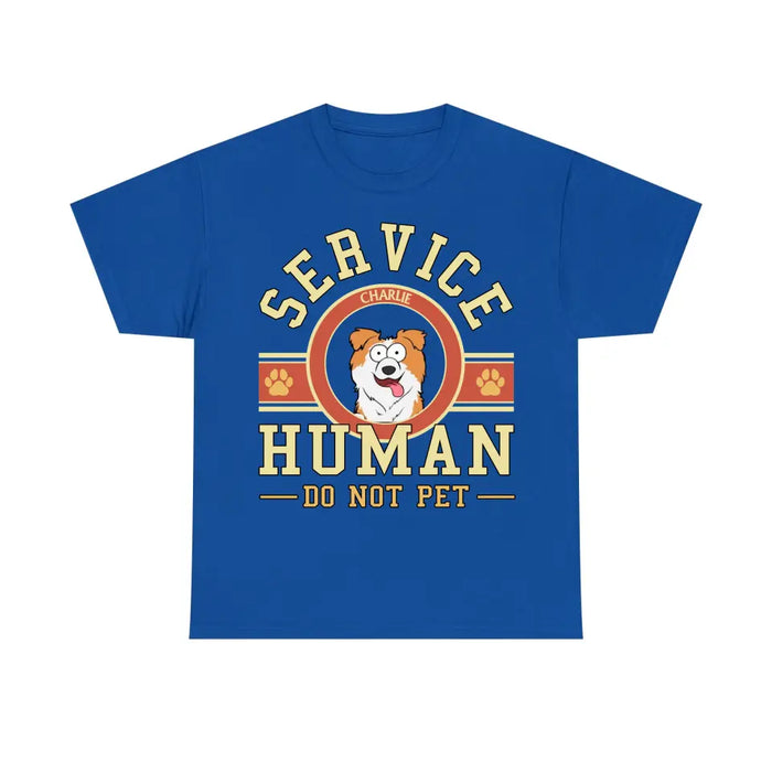Personalized Service Human Do Not Pet Shirt, Custom Dog Shirt for Dog Lovers