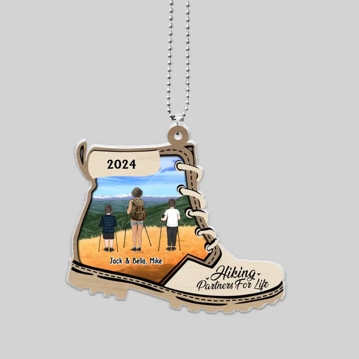 Hiking Partners For Life - Personalized Gifts Custom Car Ornament For Family, Couples, Hiking Lovers