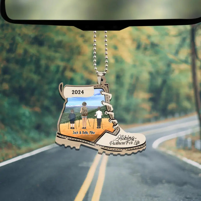 Hiking Partners For Life - Personalized Gifts Custom Car Ornament For Family, Couples, Hiking Lovers